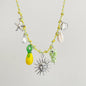 Stainless Steel Handmade Diy Knotting Rope Chain Starfish Turtle Pendant Necklace Gold-Plated Color Preservation Beach Style